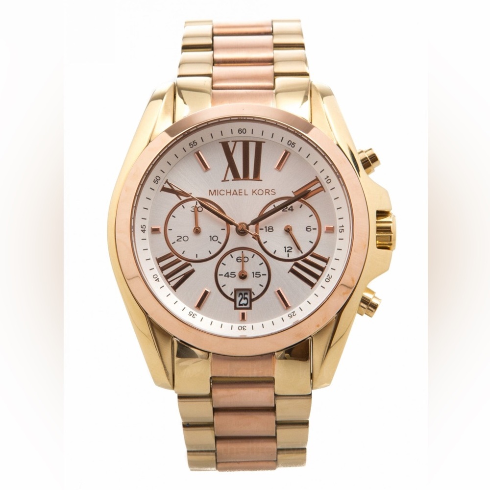 Michael Kors Bradshaw Two Tone oversized chronograph watch